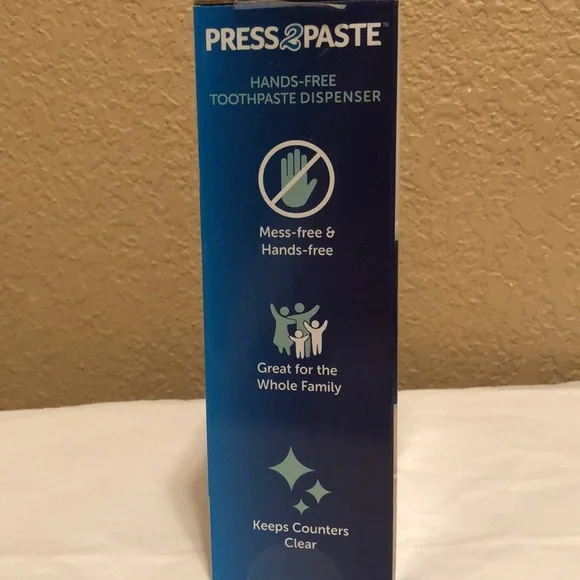 New in Box Press2Paste Hands Free Toothpaste Dispenser. Never used. Bonus holder - Picture 14 of 16